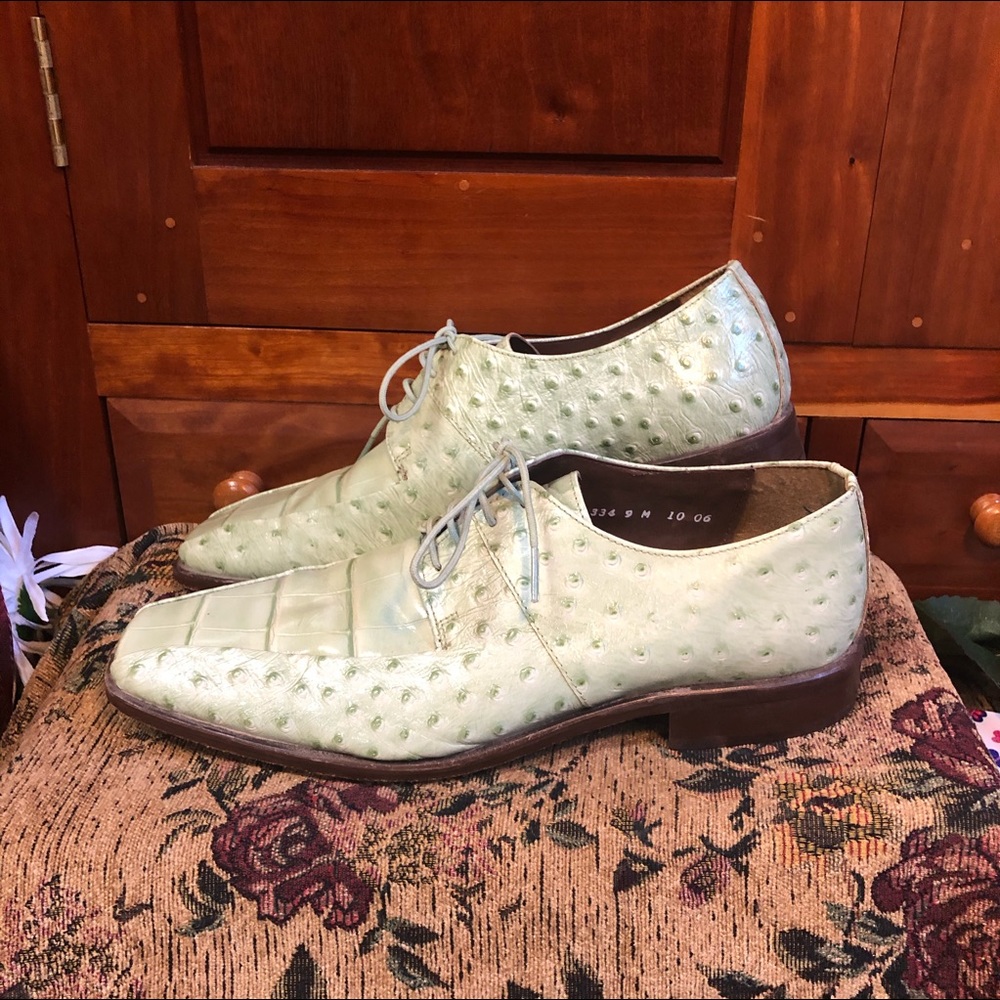 Stacy Adams Faux Lizard Print Dress Shoes